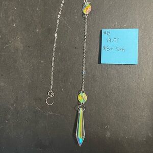 Elegant Silver and Iridescent Crystal Suncatcher